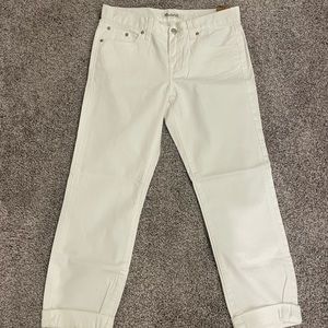 NWT Madewell white boy jeans size 26